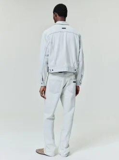Bleach Washed Denim Straight 5 Pocket