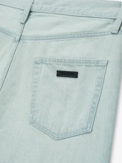 Bleach Washed Denim Straight 5 Pocket