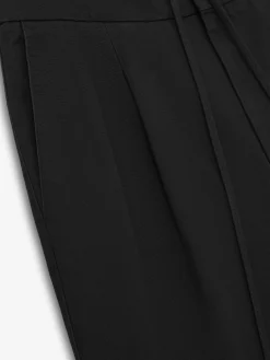 Cotton Canvas Pleat Front Pant