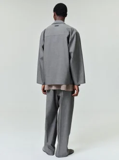 Cotton Wool Oxford Shirt Jacket
