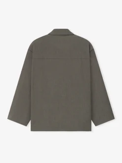 Cotton Wool Oxford Shirt Jacket