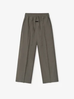 Cotton Wool Oxford Wide Leg Drawstring Pants