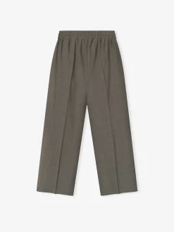 Cotton Wool Oxford Wide Leg Drawstring Pants
