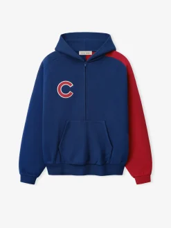 Cubs Raglan Half Zip Sport Hoodie