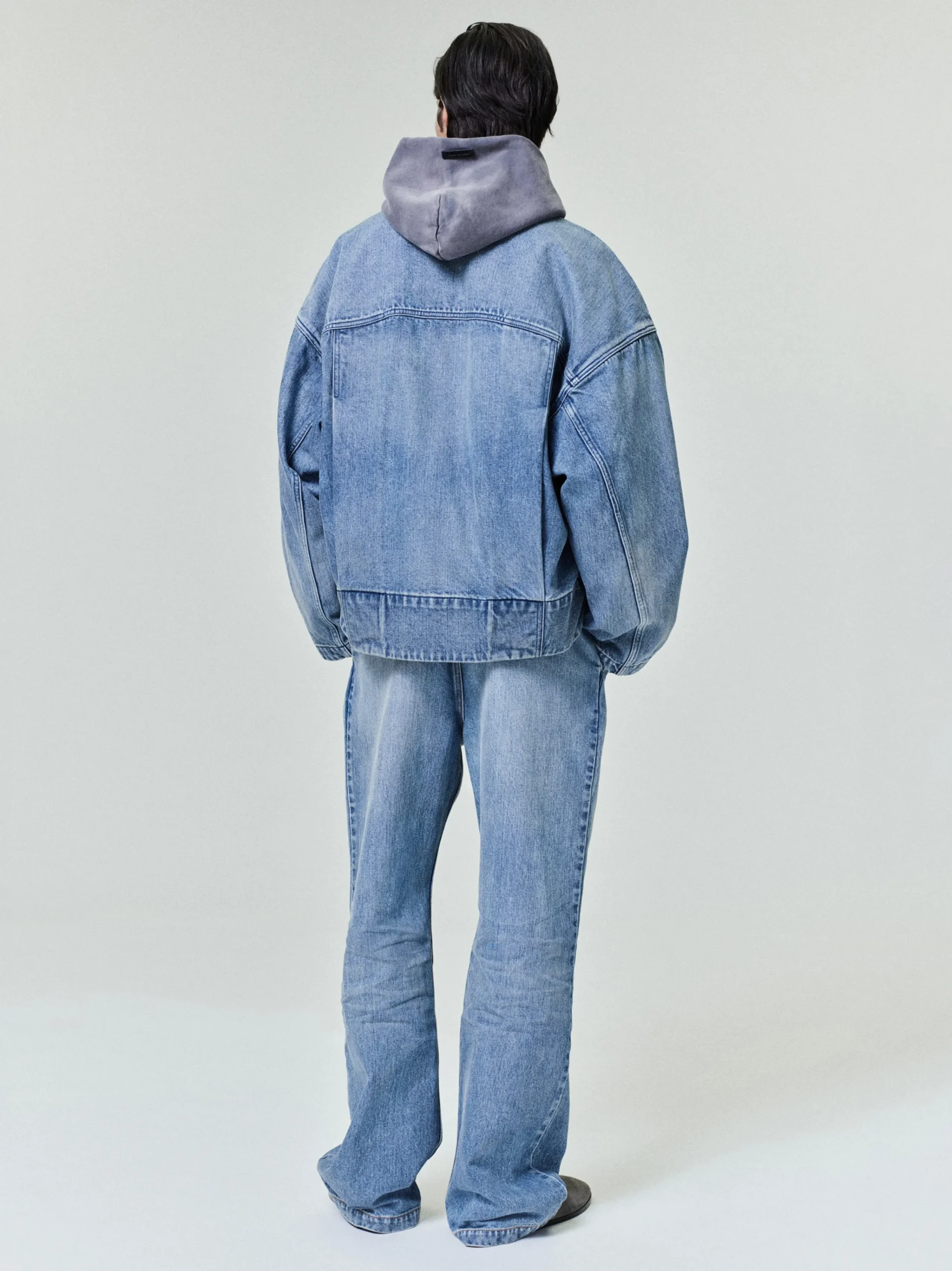 Denim Lapelless Jacket