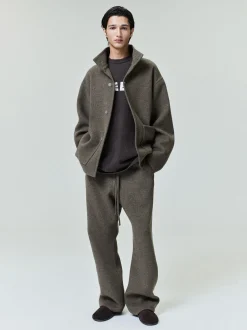 Double Face Wool Cashmere Flared Pants