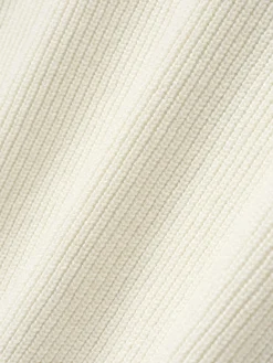 Double Knit Linen Wool Cotton Crewneck Sweater