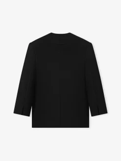 Double Weave Wool Crewneck Jacket