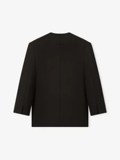 Double Weave Wool Crewneck Jacket