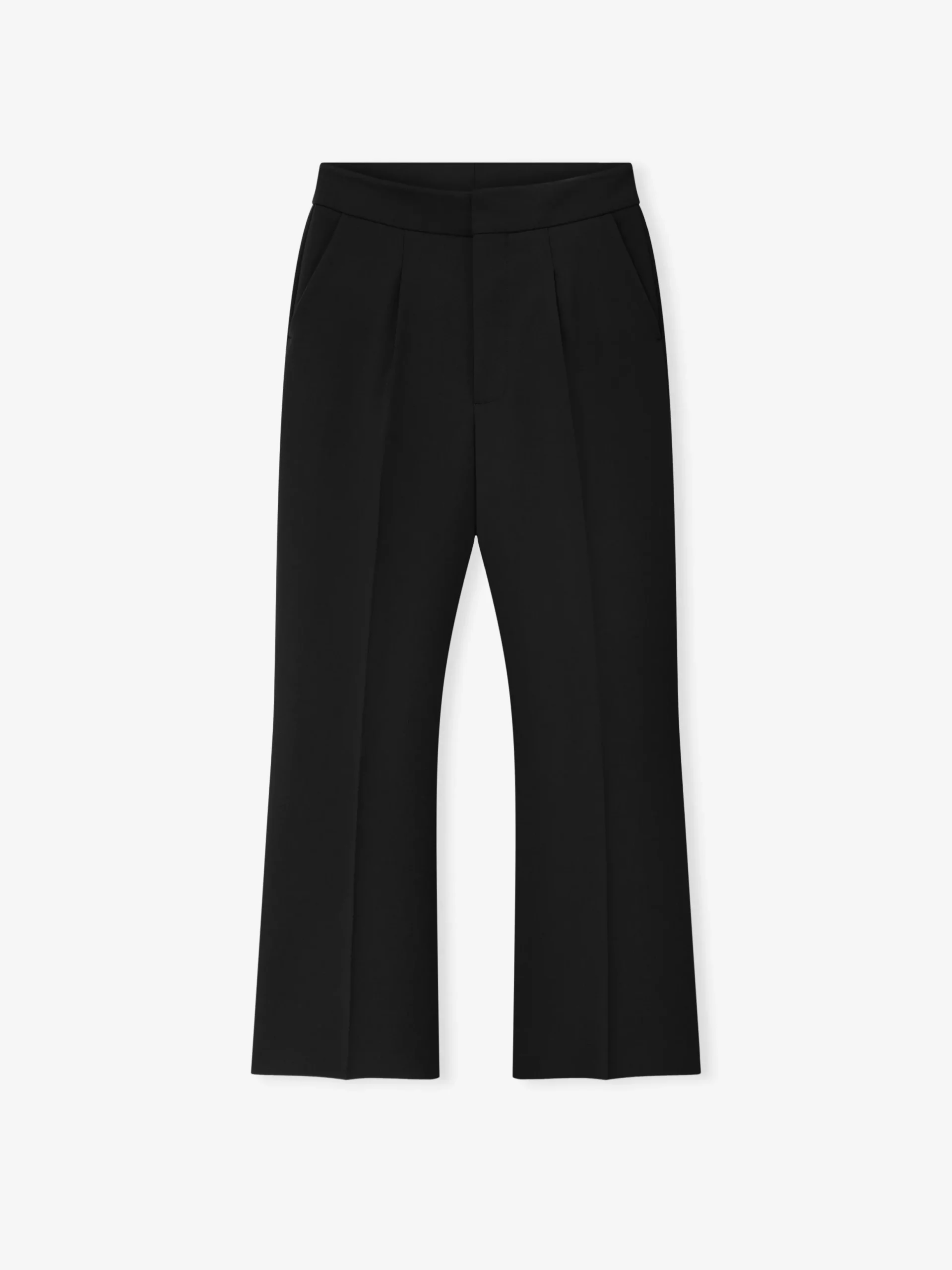 Double Weave Wool Tailored Flared Pants