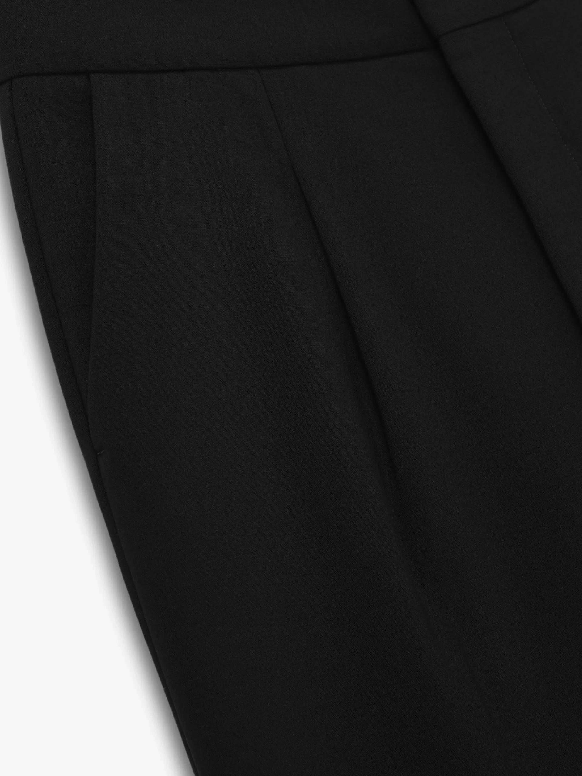Double Weave Wool Tailored Flared Pants