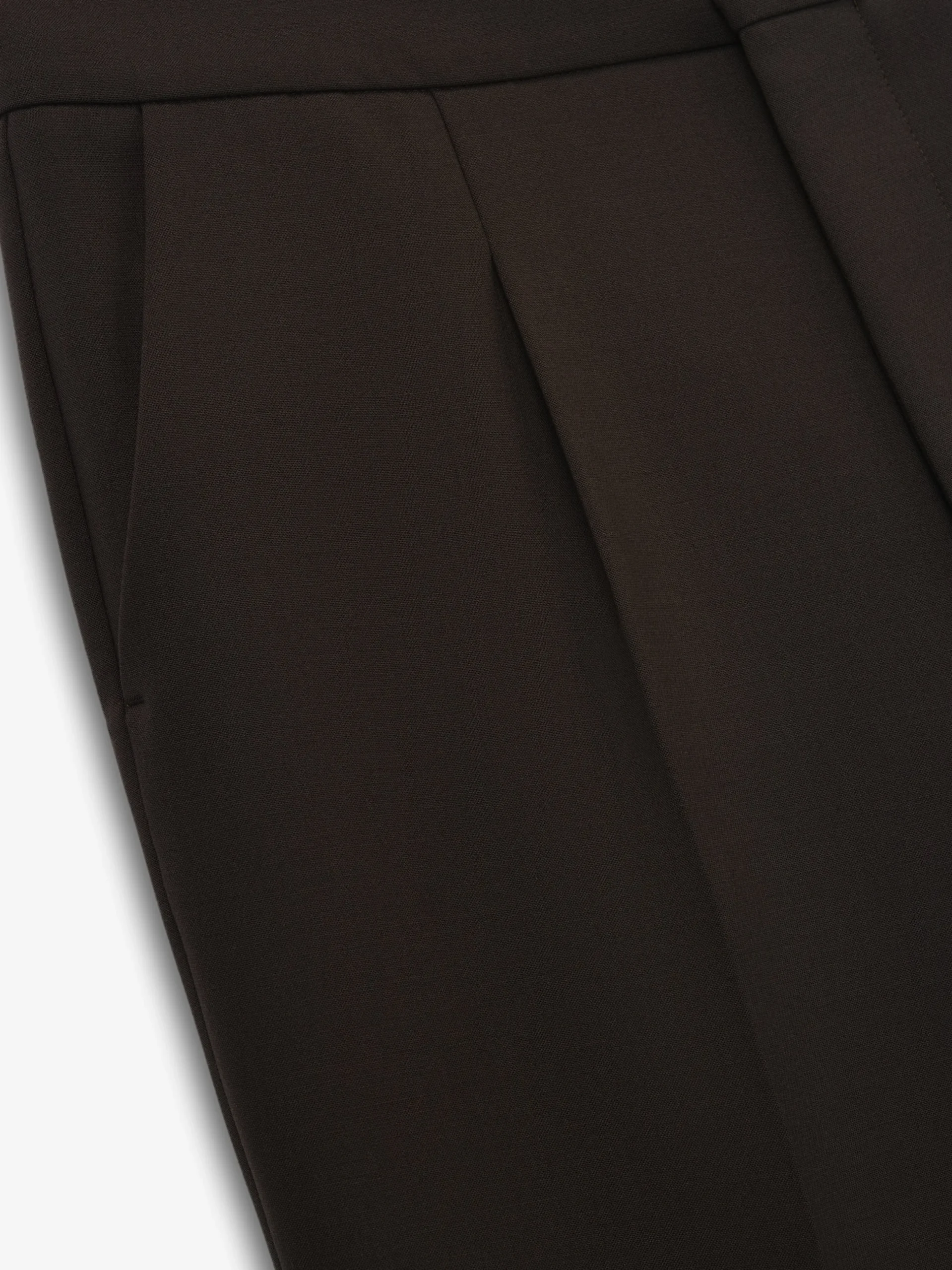 Double Weave Wool Tailored Flared Pants