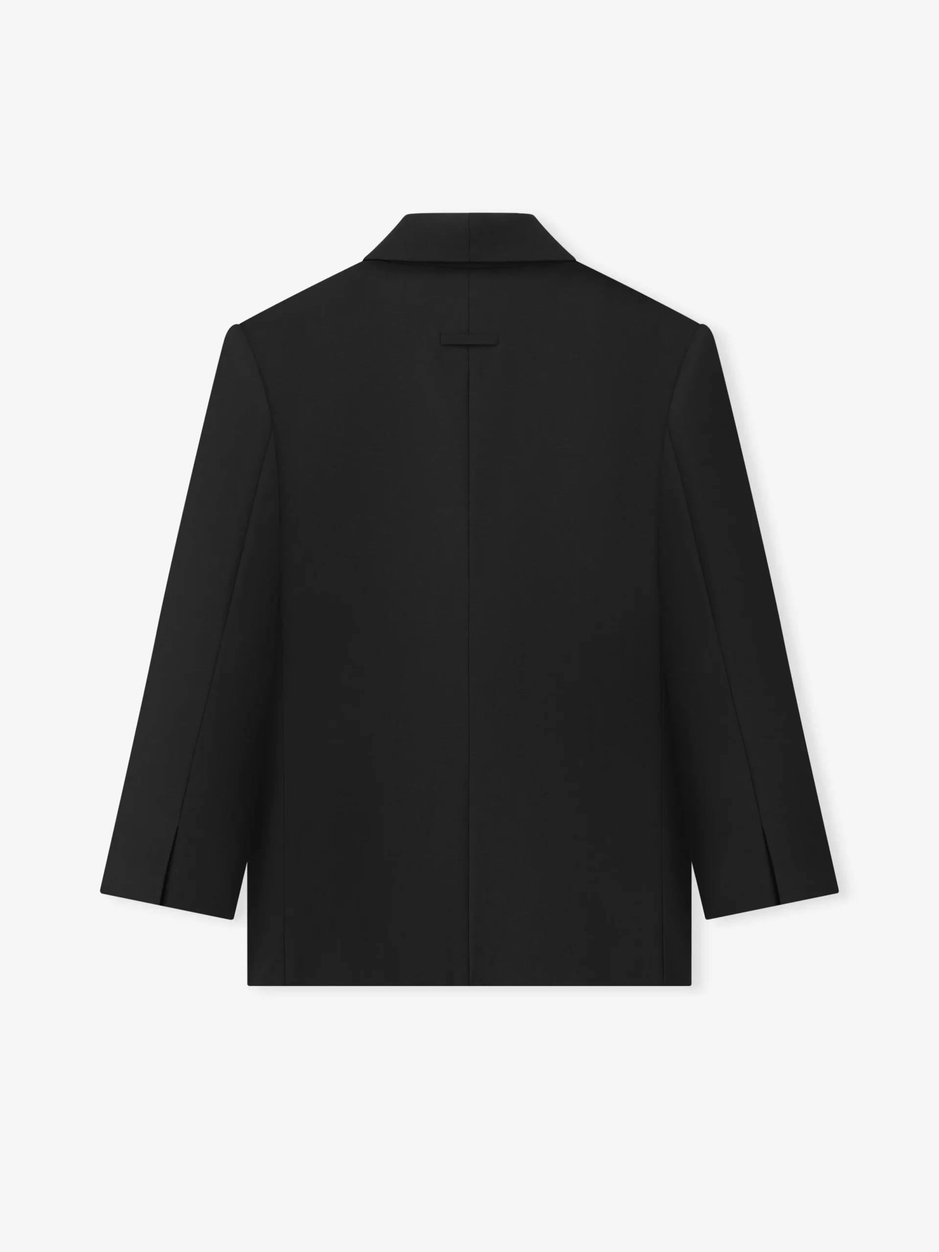 Double-Breasted Wool Poplin Shawl Collar Jacket
