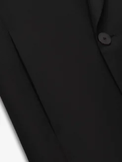 Double-Breasted Wool Poplin Shawl Collar Jacket