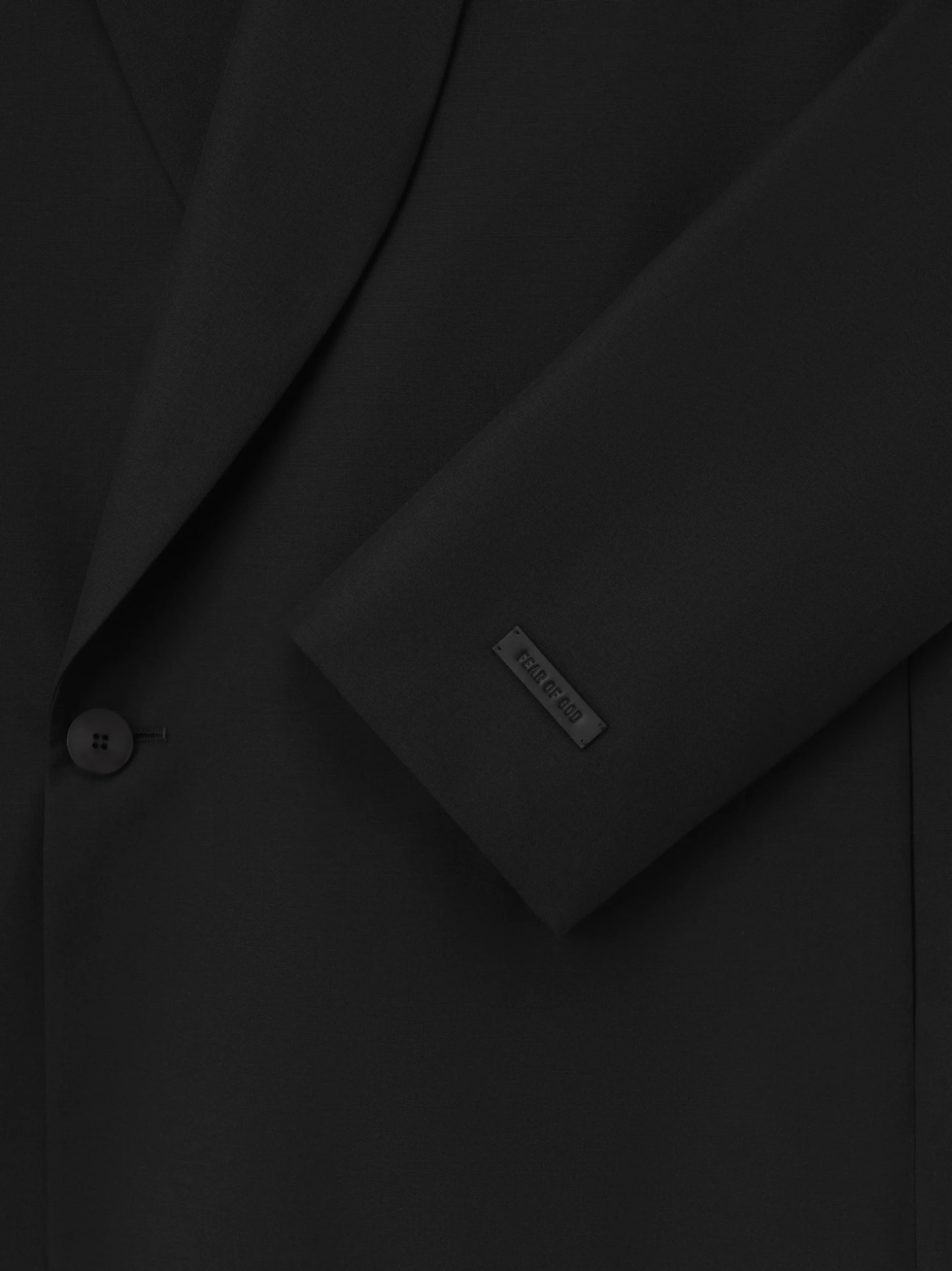 Double-Breasted Wool Poplin Shawl Collar Jacket