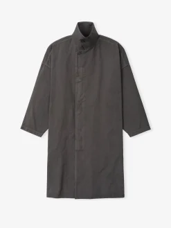 Garment-Dyed Cropped Sleeve Car Coat