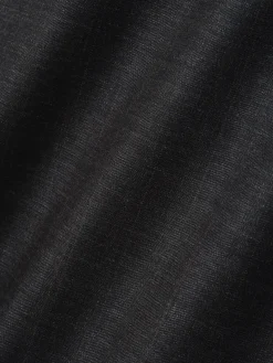 Grey Striped Wool Collarless Sport Jacket