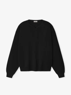 Merino Milano Knit Henley Sweater
