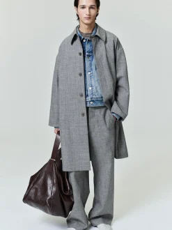 Mouline Wool Casual Flat Front Pant