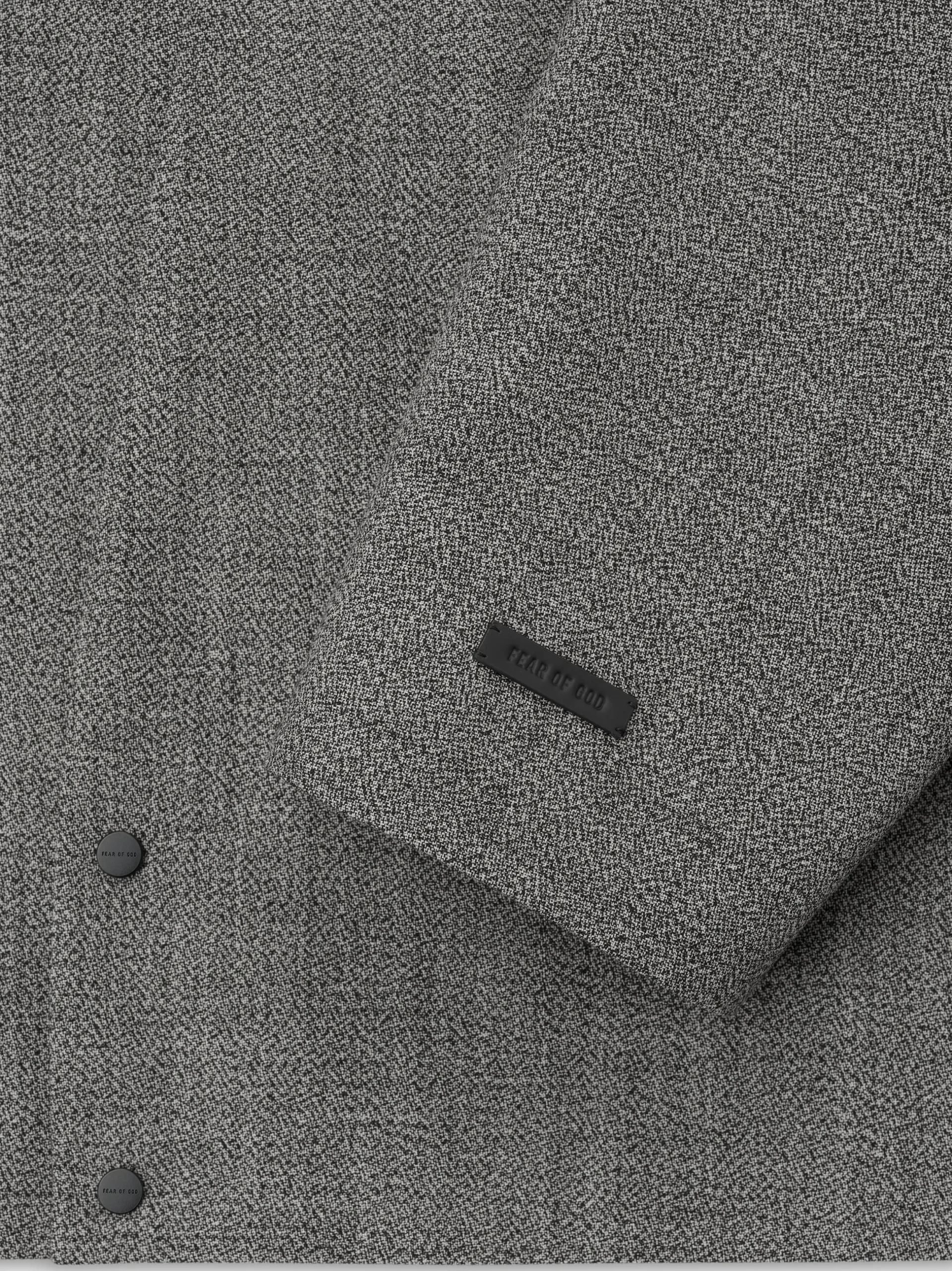 Mouline Wool Relaxed Lapelless Jacket