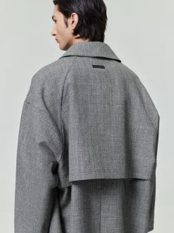 Mouline Wool Relaxed Trench Coat