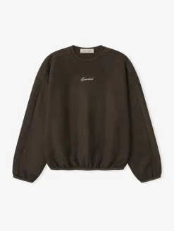 Suede Fleece Signature Modern Crewneck Sweatshirt