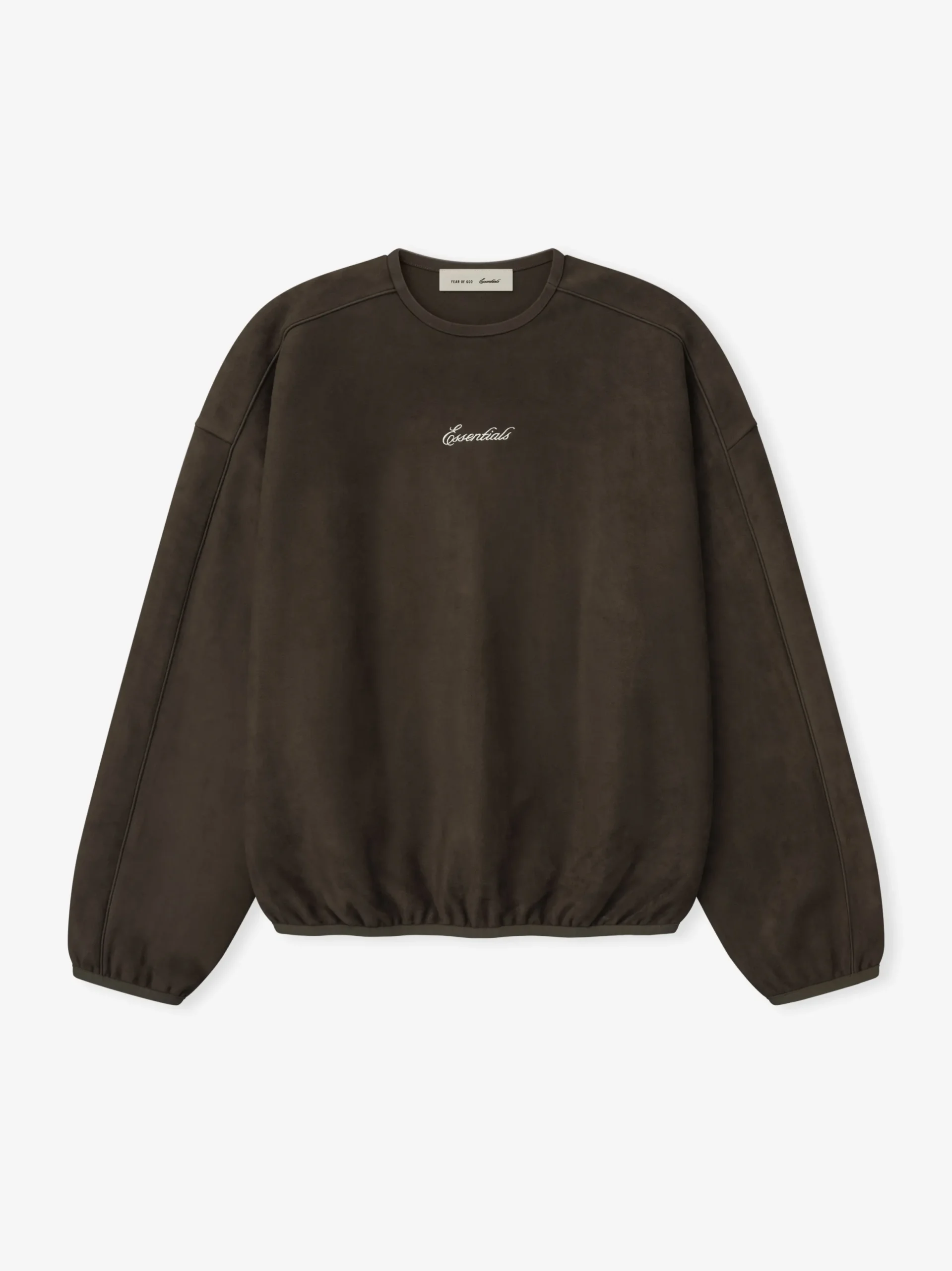 Suede Fleece Signature Modern Crewneck Sweatshirt