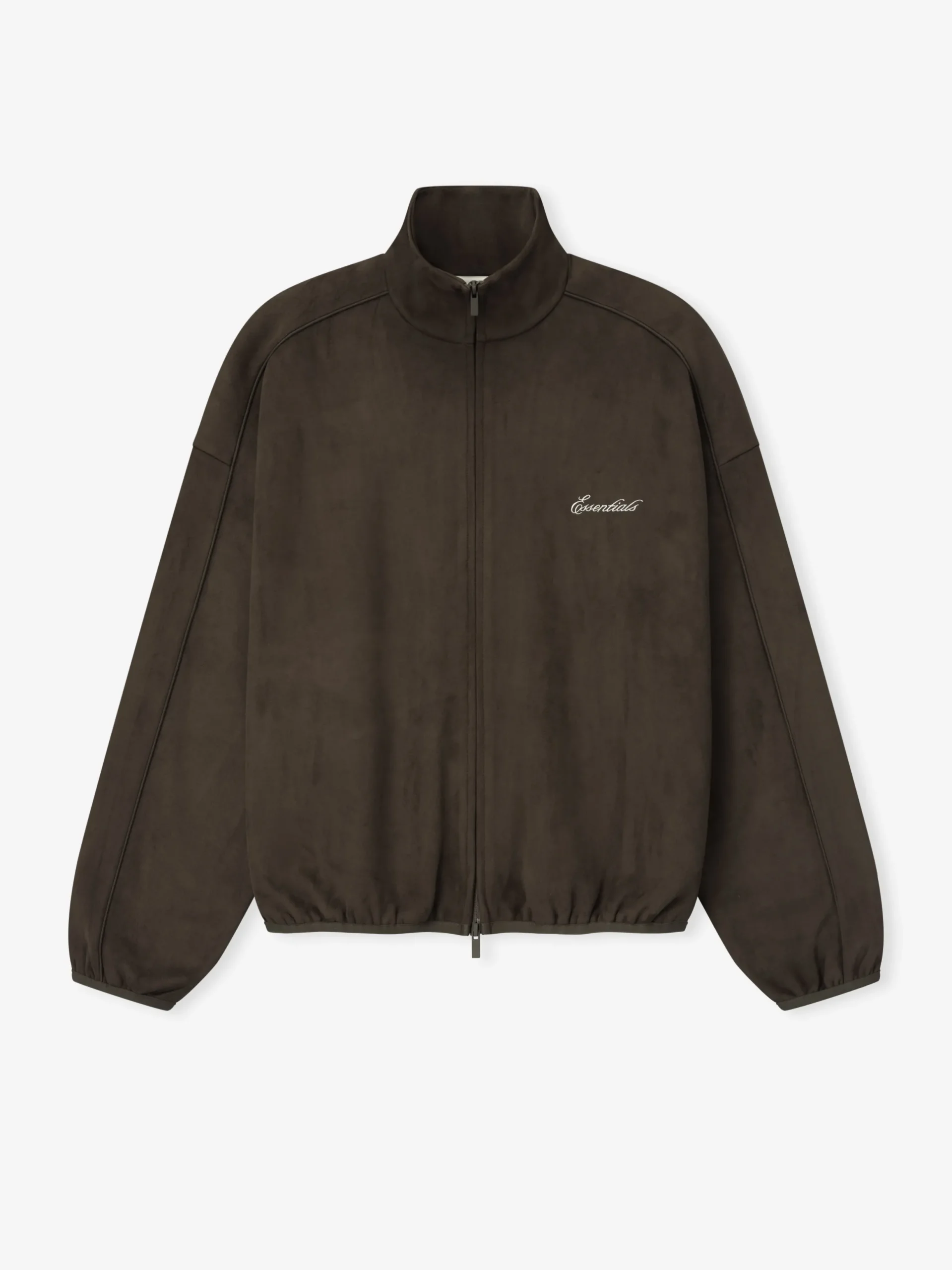 Suede Fleece Signature Modern Track Jacket W/ Piping