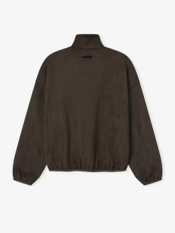 Suede Fleece Signature Modern Track Jacket W/ Piping