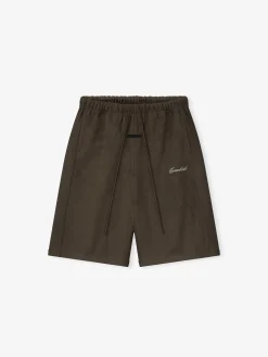 Suede Fleece Signature Relaxed Sweatshort W/ Piping
