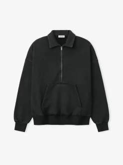 Sunfaded Half Zip Polo Sweatshirt