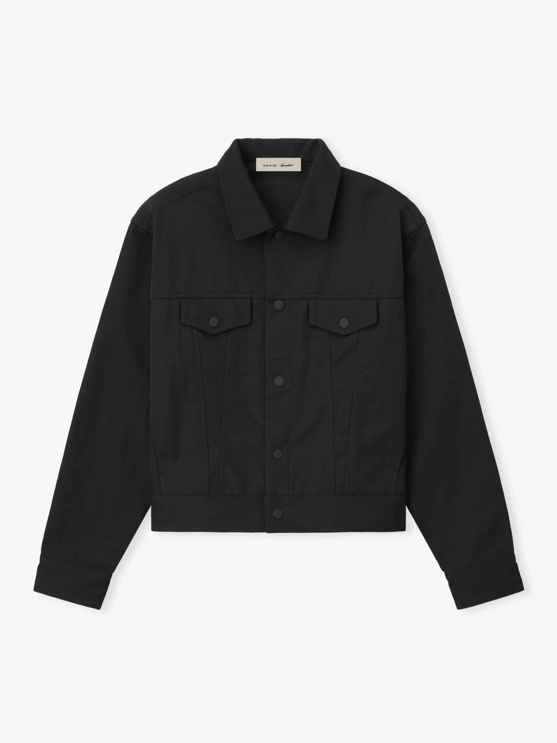 Textured Nylon Trucker Jacket
