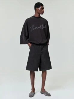 Washed Canvas Utility Shorts