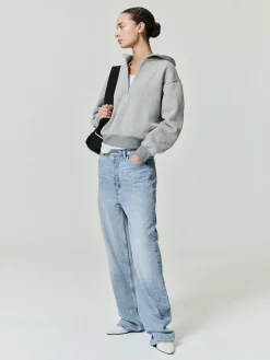 Womens Denim Straight Leg Jeans