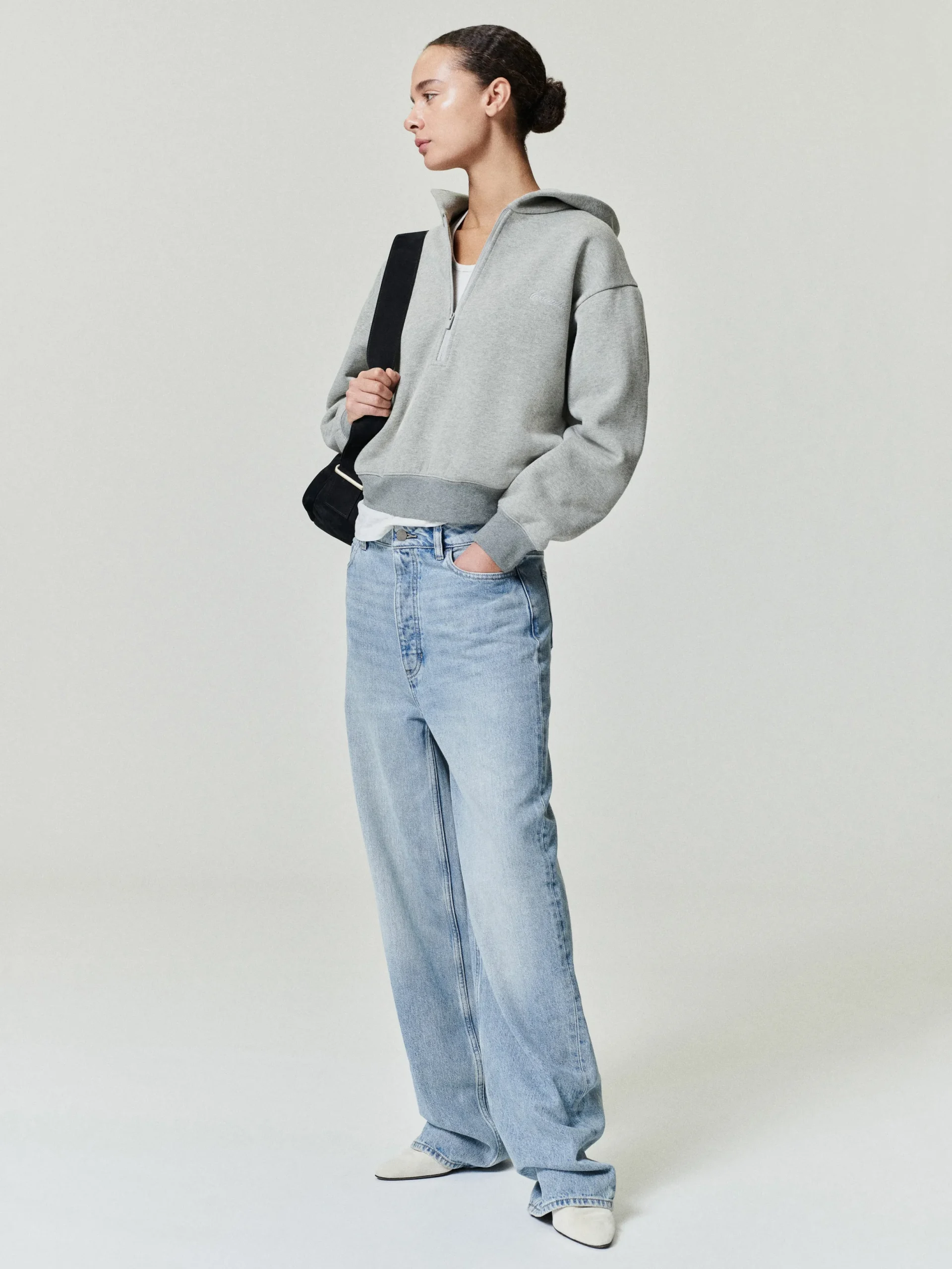 Womens Denim Straight Leg Jeans
