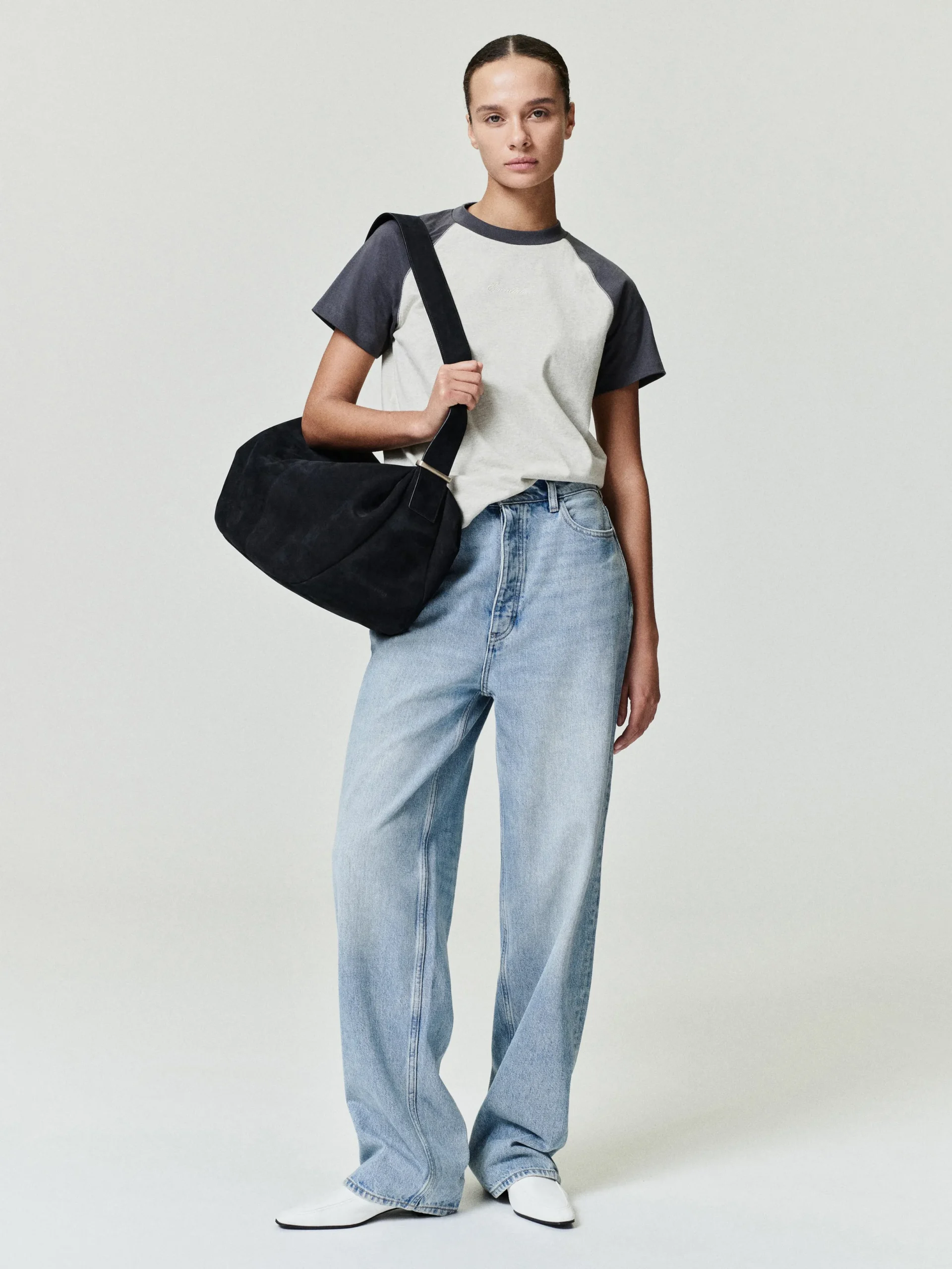 Womens Denim Straight Leg Jeans