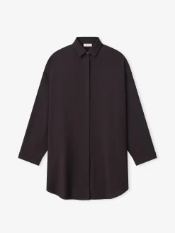 Womens Easy Care Wool Relaxed Shirt