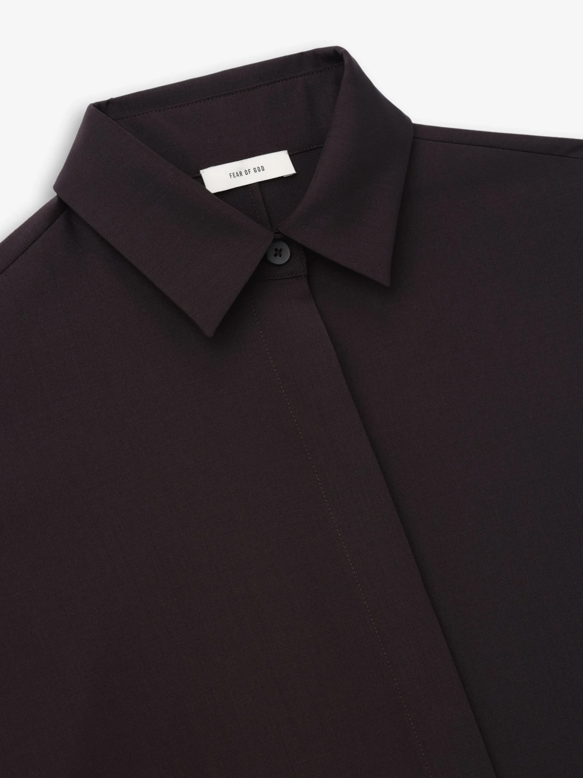 Womens Easy Care Wool Relaxed Shirt