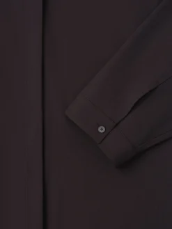 Womens Easy Care Wool Relaxed Shirt
