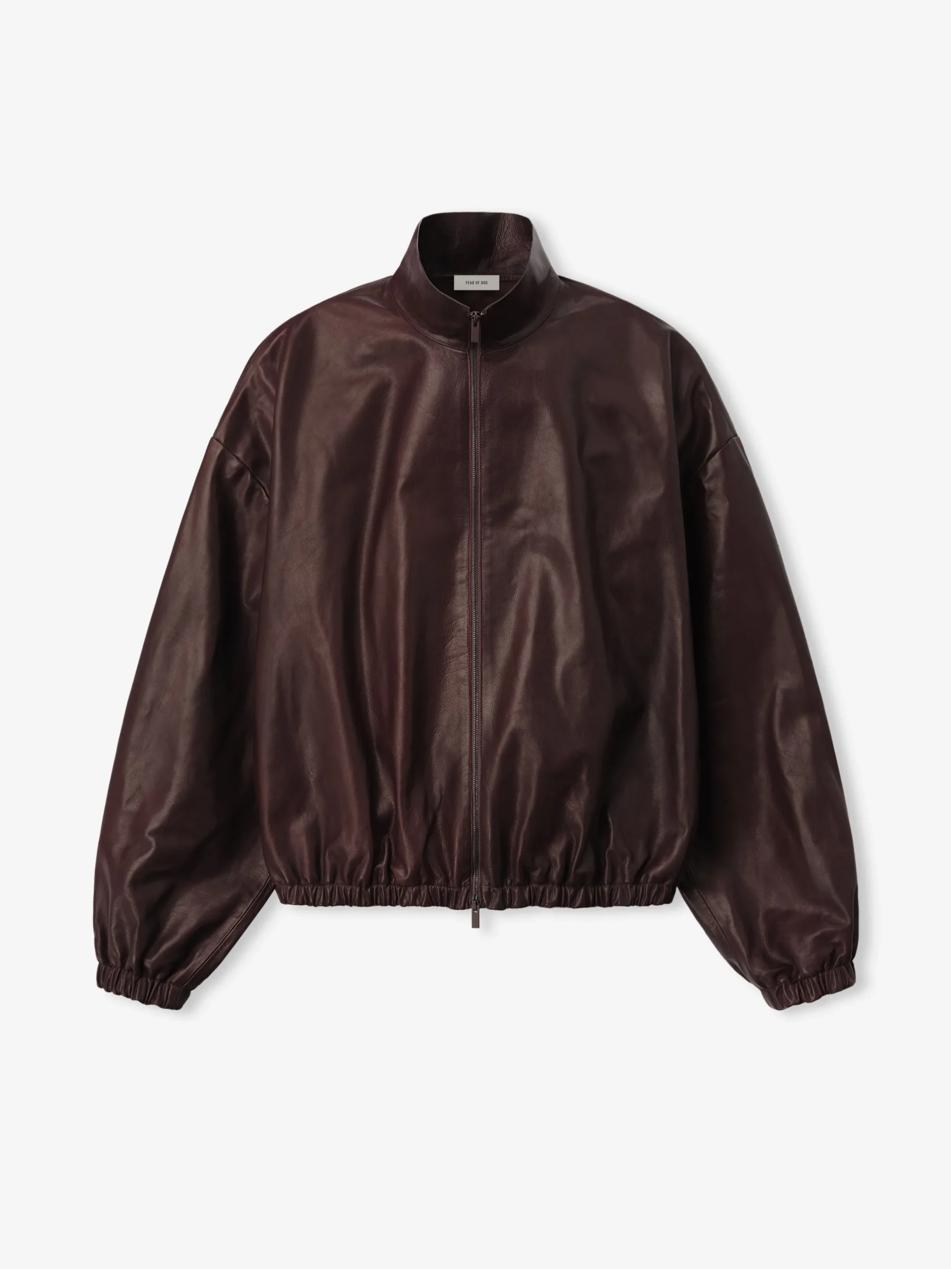 Womens Leather Track Jacket