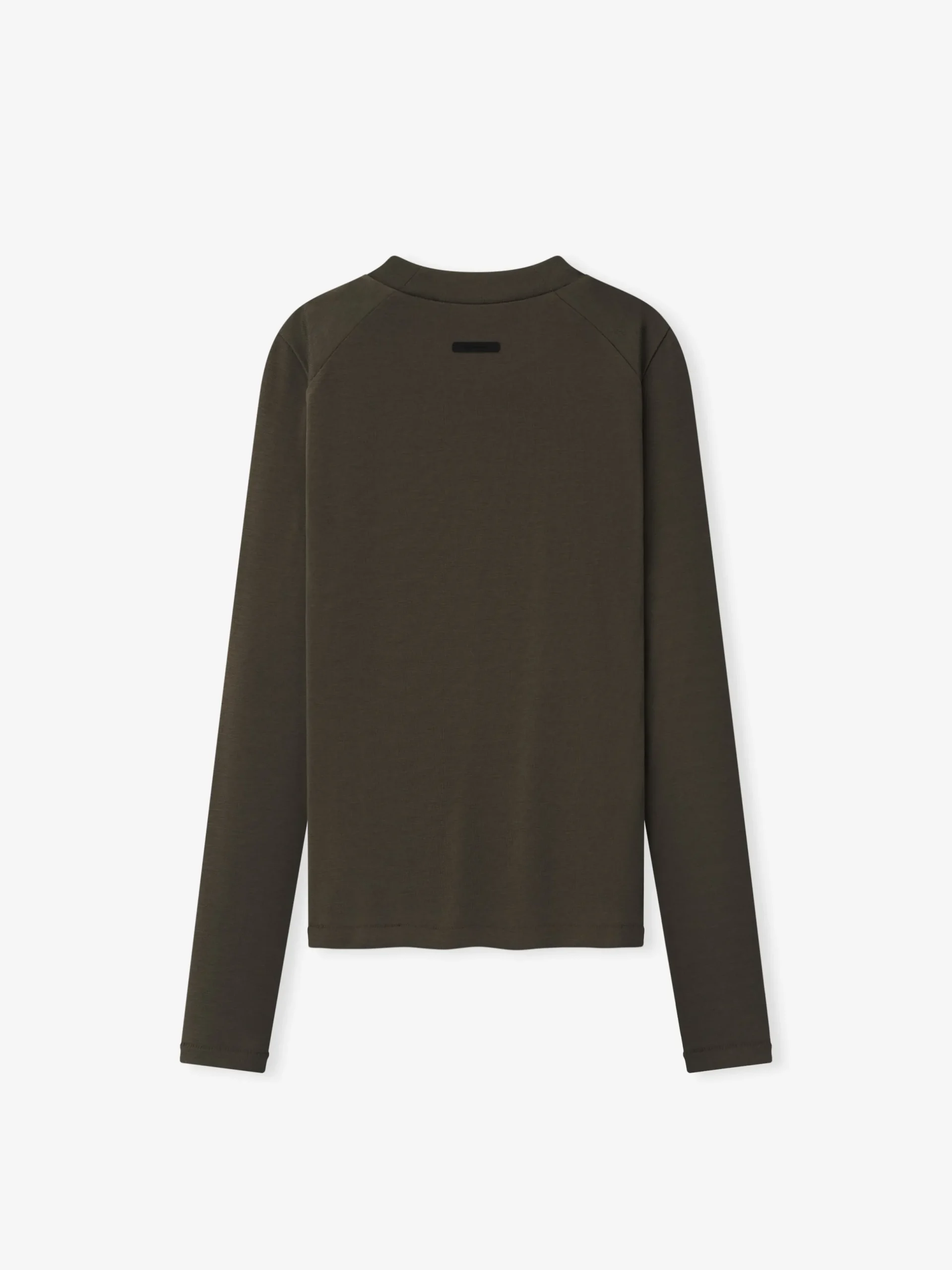 Womens Rib Fitted Long Sleeve Tee
