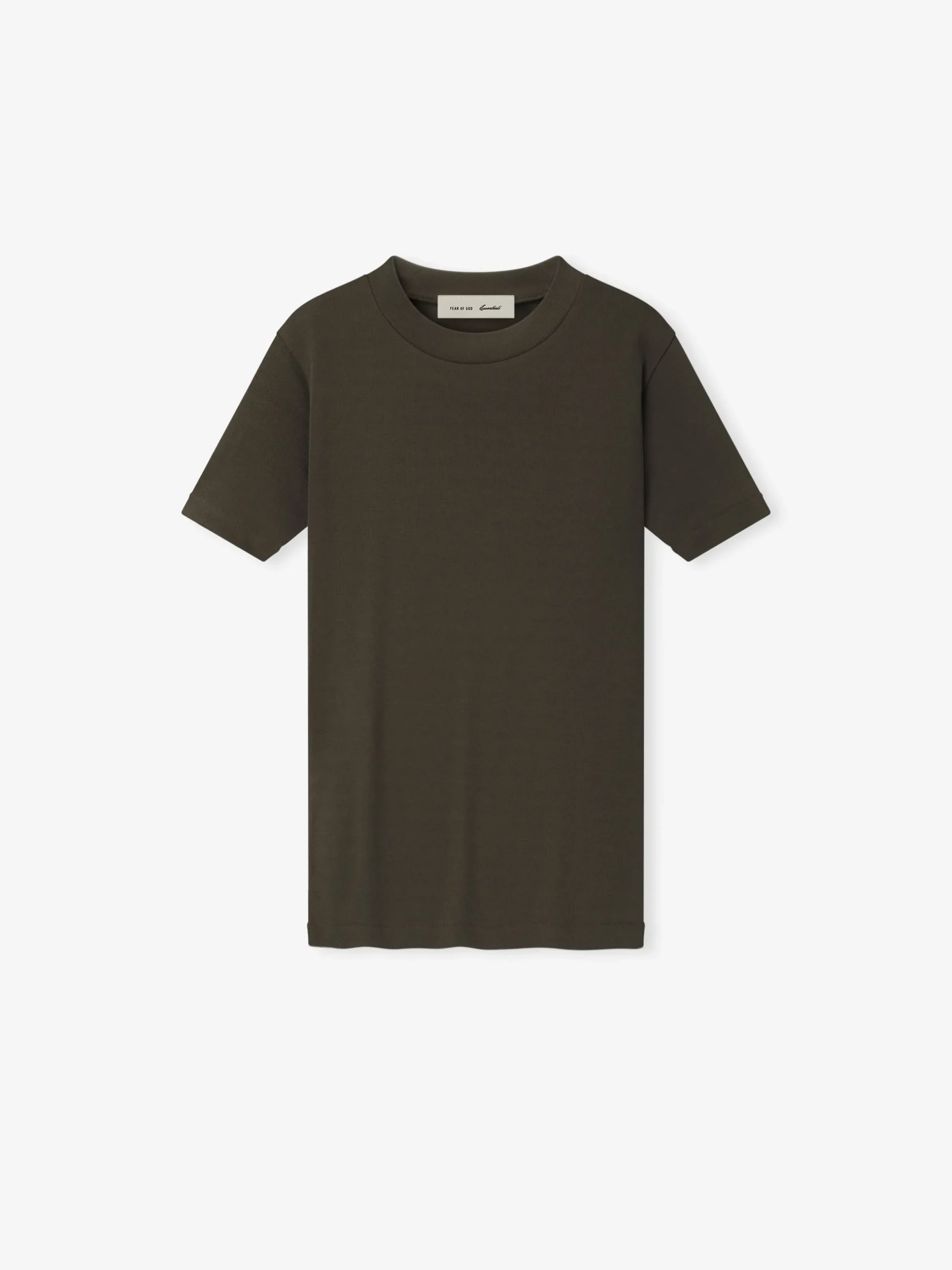 Womens Rib Fitted Short Sleeve Tee