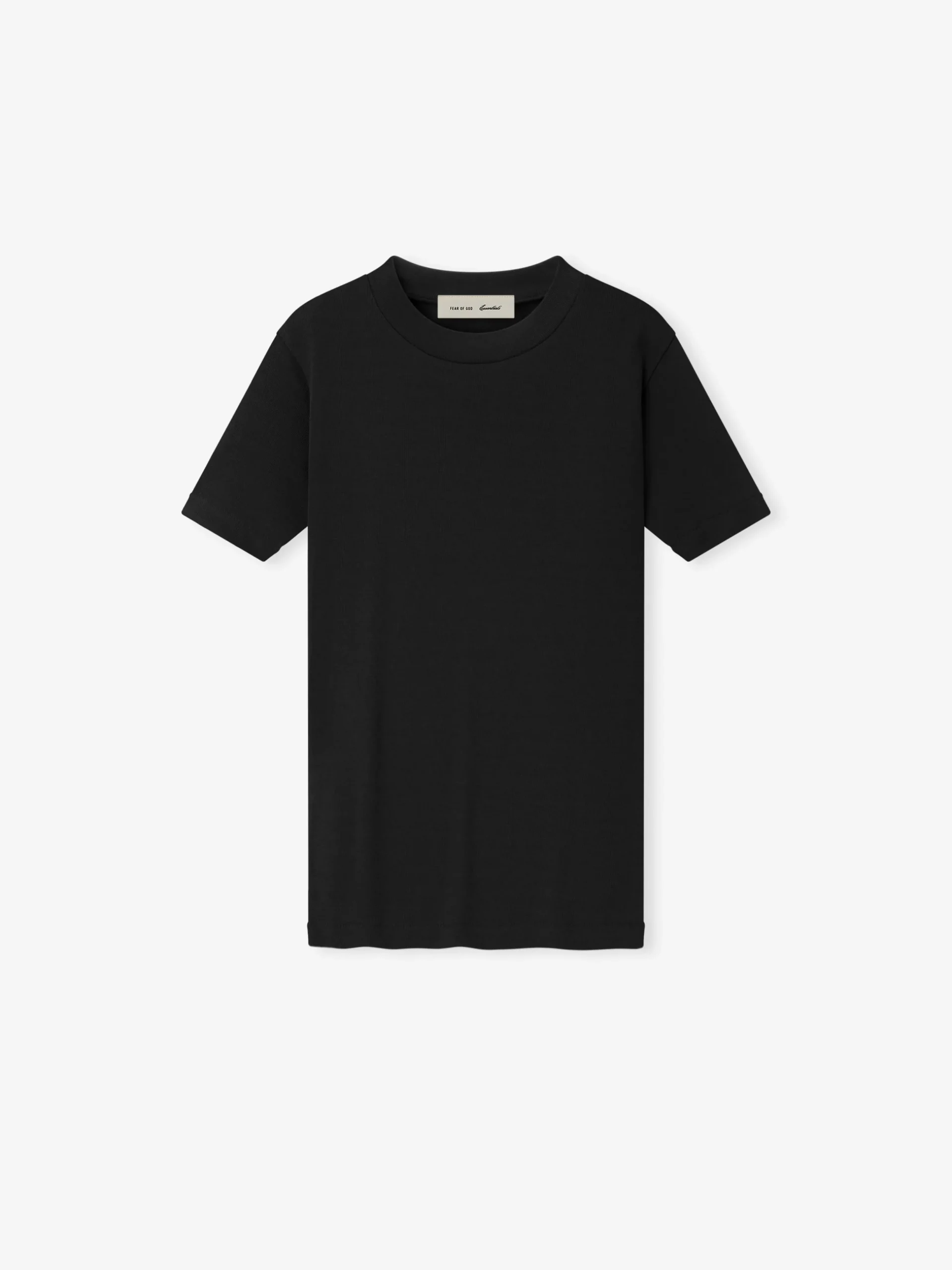 Womens Rib Fitted Short Sleeve Tee