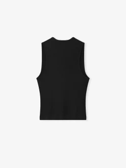 Womens Rib Knit Fitted Tank