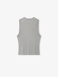 Womens Rib Knit Fitted Tank