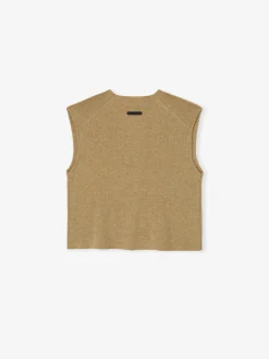 Womens Signature Rib Knit Cropped Top