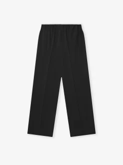 Womens Superfine Wool Twill Wide Leg Pants