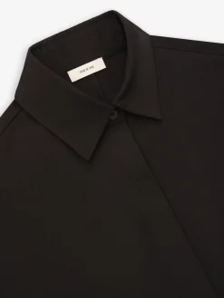 Womens Viscose Oxford Relaxed Shirt