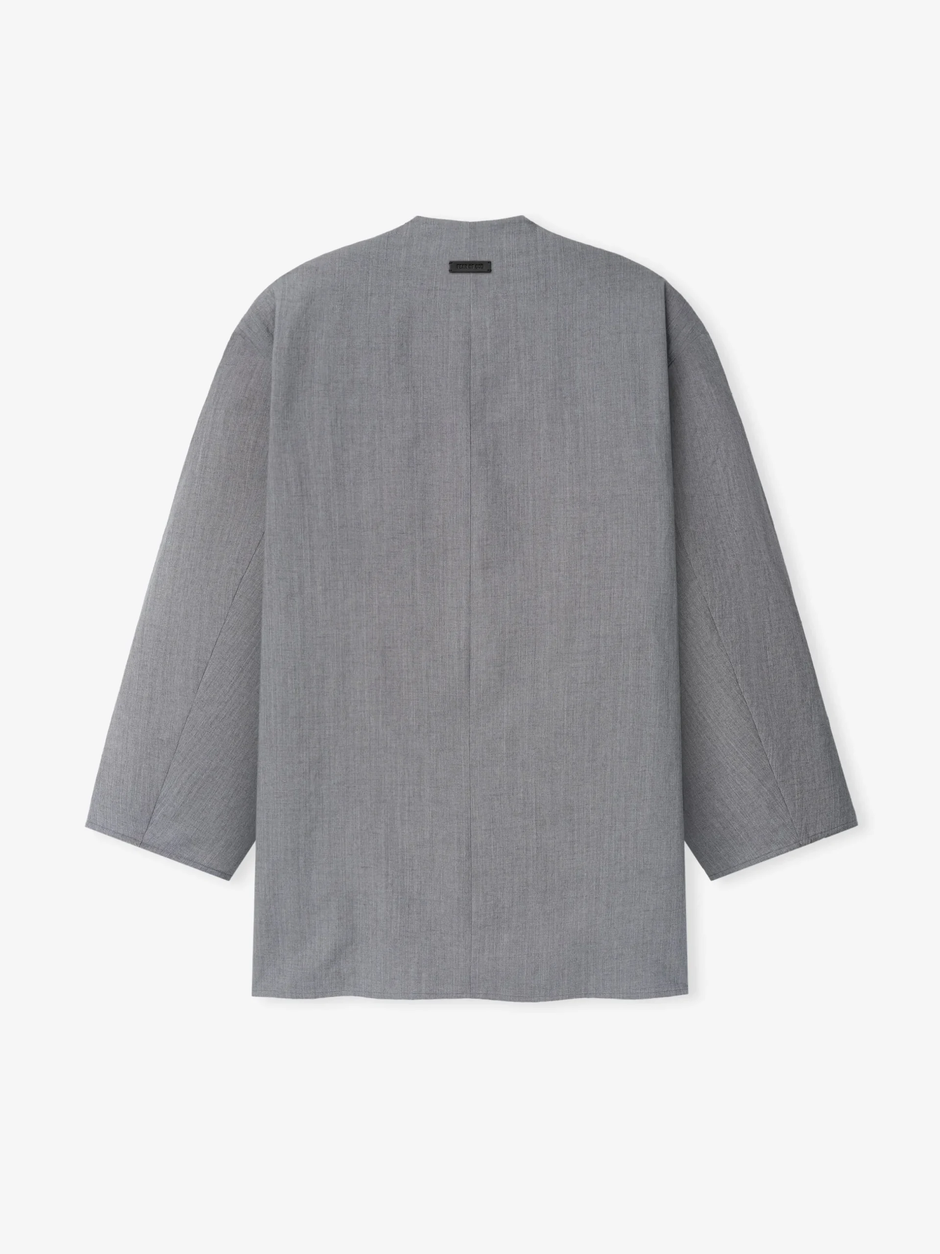 Wool Linen Collarless Sport Jacket