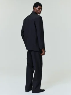 Wool Poplin Casual Flat Front Pants